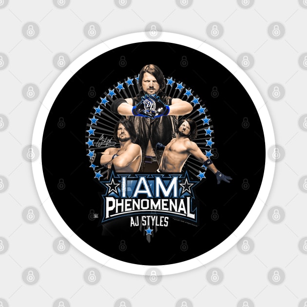 AJ Styles I Am Phenomenal Collage Magnet by Holman